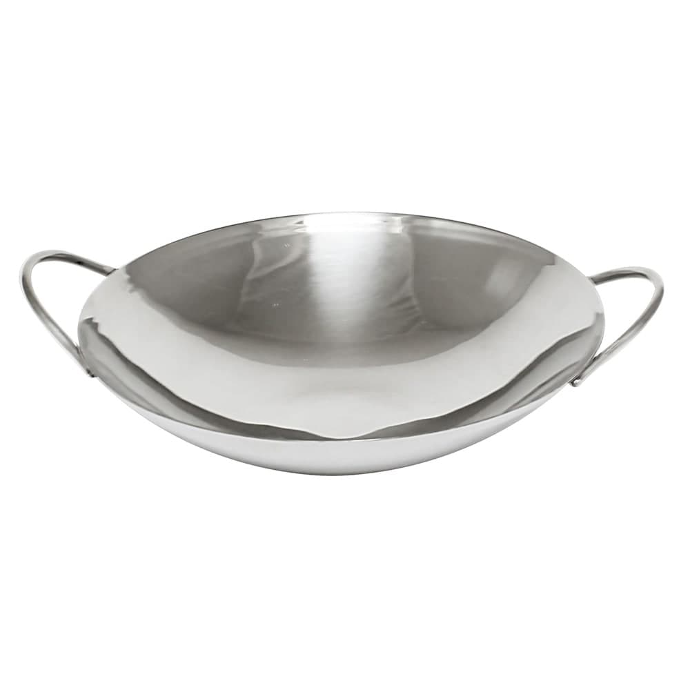 Thunder Group SLWK008 8" Round Wok Serving Dish, Stainless Steel