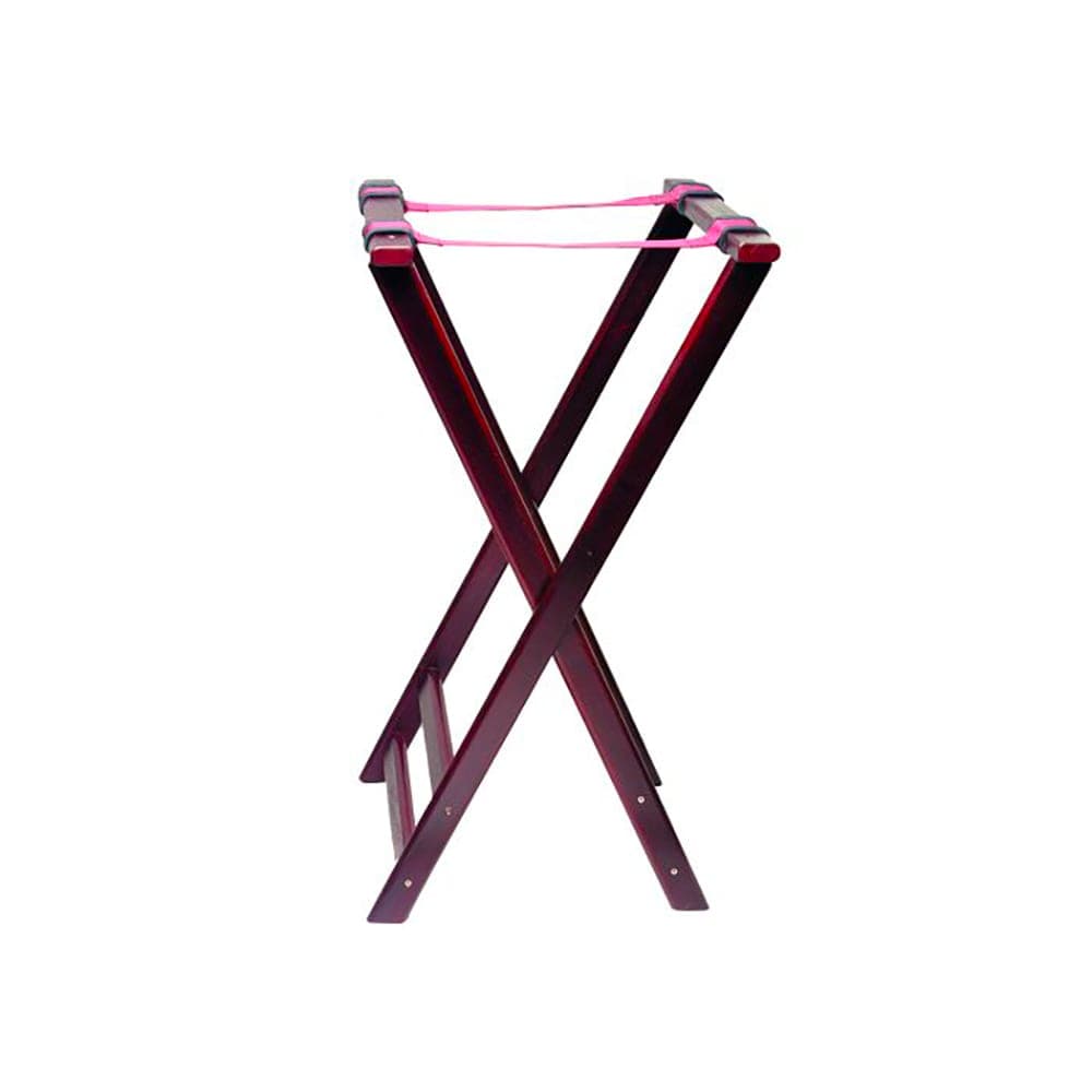 Thunder Group WDTHTS032 33 1/2" Folding Tray Stand - Acacia Wood, Mahogany
