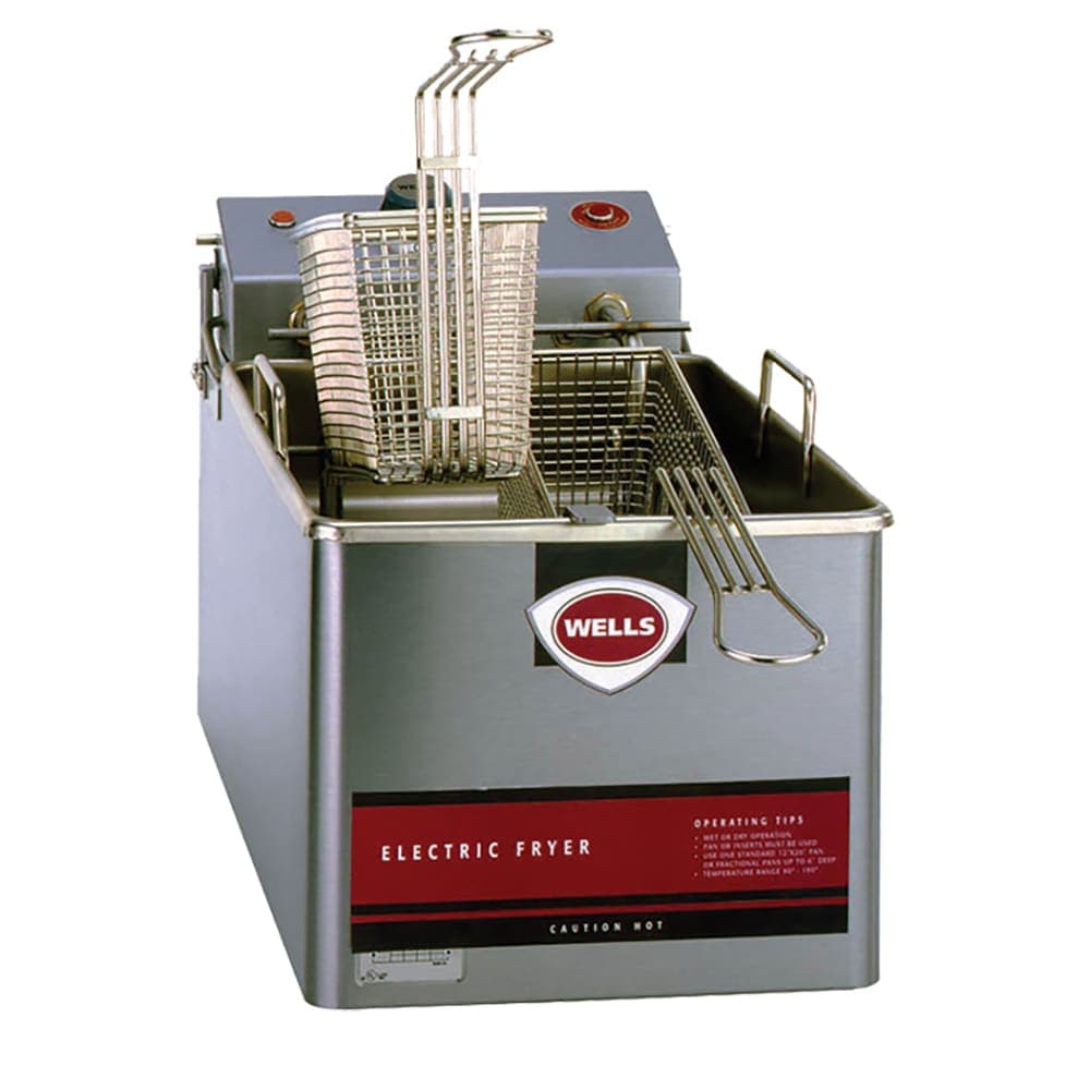 Wells LLF-14-QS Countertop Electric Fryer - (1) 14 lb Vat, 208-240v/1ph