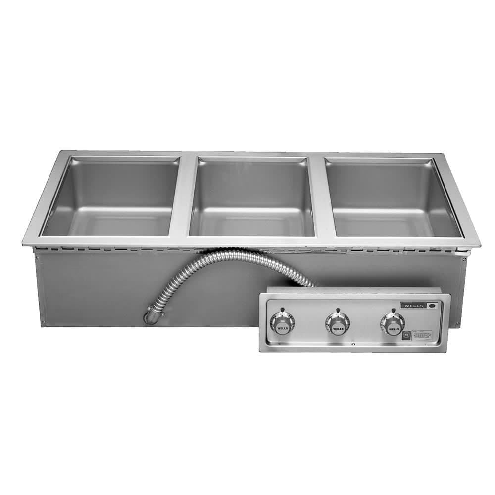 Wells MOD-300TDM-QS Drop-In Hot Food Well w/ (3) Full Size Pan Capacity, 208 240v/1ph