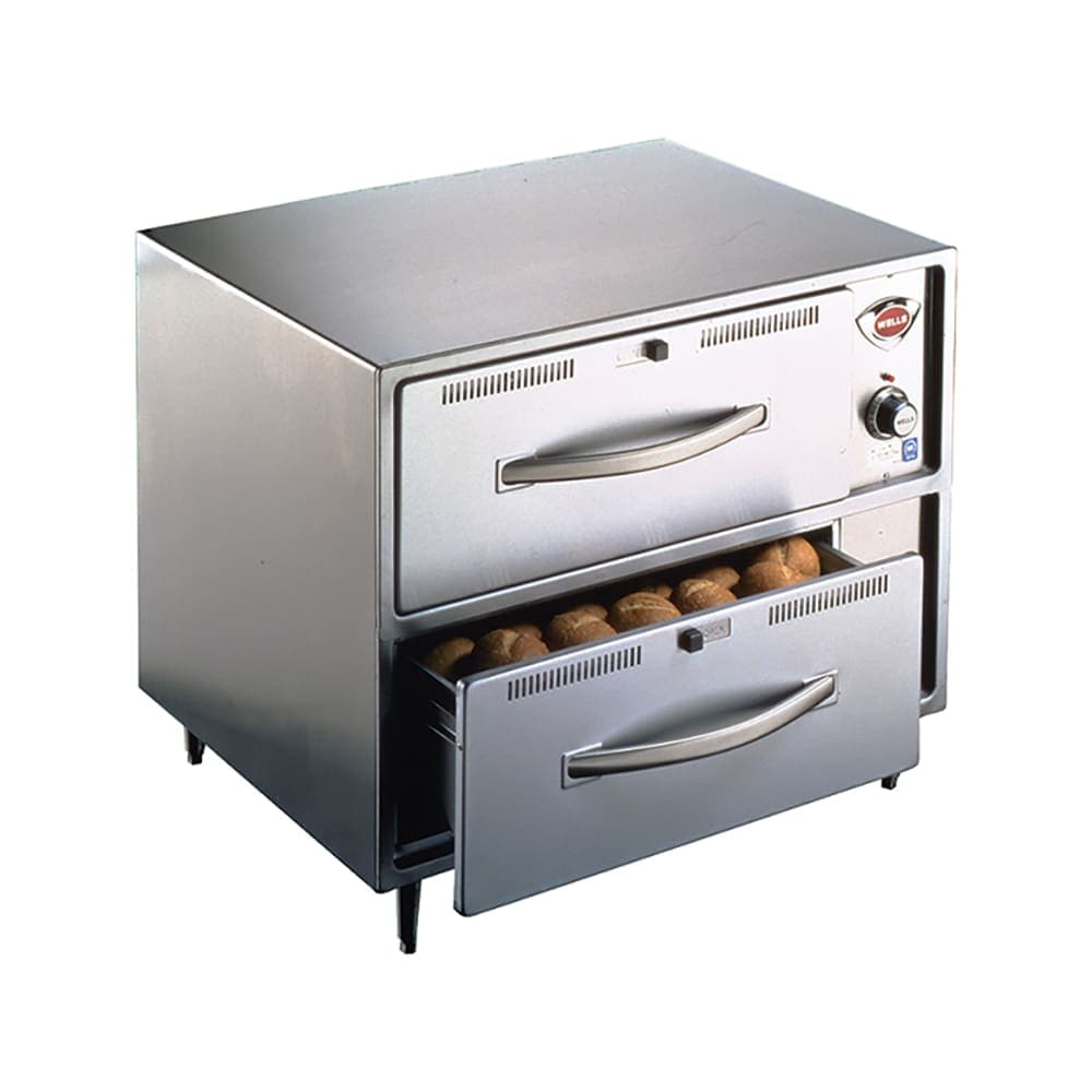 Wells RW-2HD 29.5"W Freestanding Warming Drawer w/ (2) 21.5" Compartments, 120v