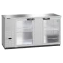 Hoshizaki BB69-G-S 69 1/2" Bar Refrigerator - 2 Swinging Glass Doors, Stainless, 115v thumbnail 3