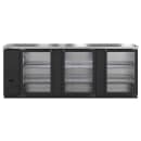 Hoshizaki BB95-G 95 1/2" Bar Refrigerator - 3 Swinging Glass Doors, Black, 115v thumbnail 2