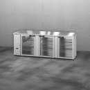 Hoshizaki BB95-G-S 95 1/2" Bar Refrigerator - 3 Swinging Glass Doors, Stainless, 115v thumbnail 2