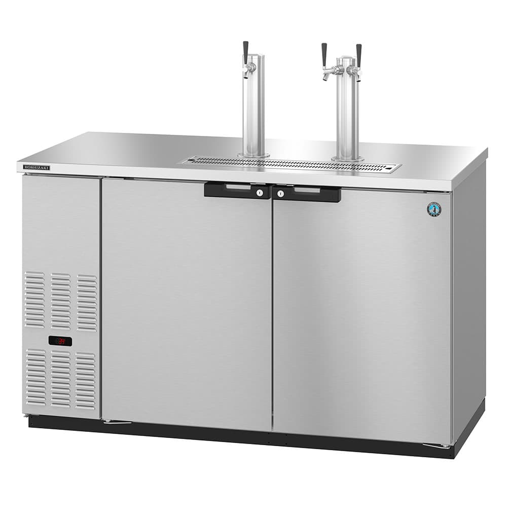 Hoshizaki DD59-S 59 1/2" Kegerator Beer Dispenser w/ (2) Keg Capacity - (2) Columns, Stainless, 115v