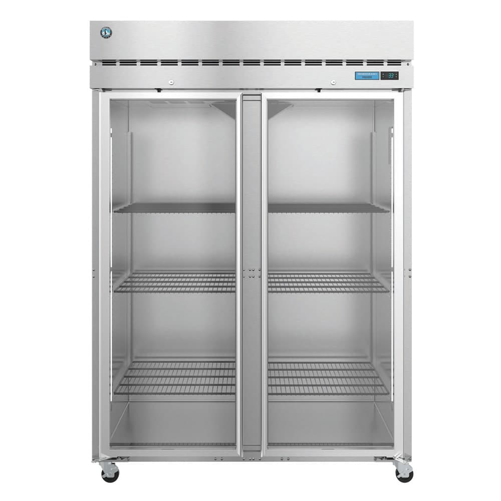 Hoshizaki F2A-FG 55" Steelheart Series Two Section Reach In Freezer, (2) Left/Right Hinge Glass Doors, 115v