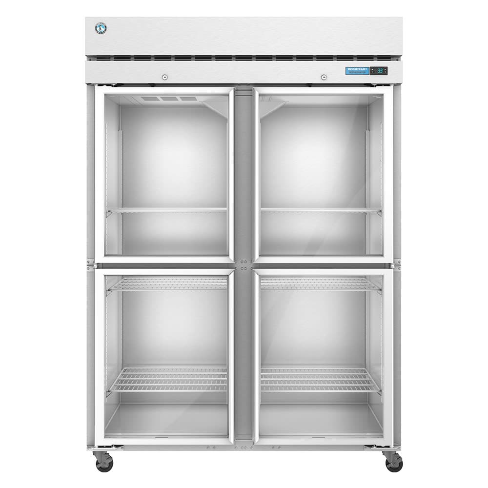 Hoshizaki F2A-HG 55" Steelheart Series Two Section Reach In Freezer, (4) Left/Right Hinge Glass Doors, 115v