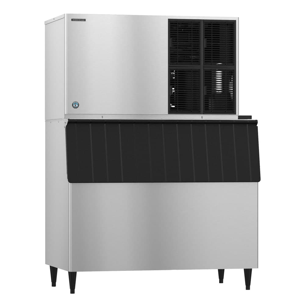 Hoshizaki KM-1301SAJ3/B-1150SS 1427 lb KM Series Crescent Cube Ice Machine w/ Bin - 1148 lb Storage, Air Cooled, 208-230v