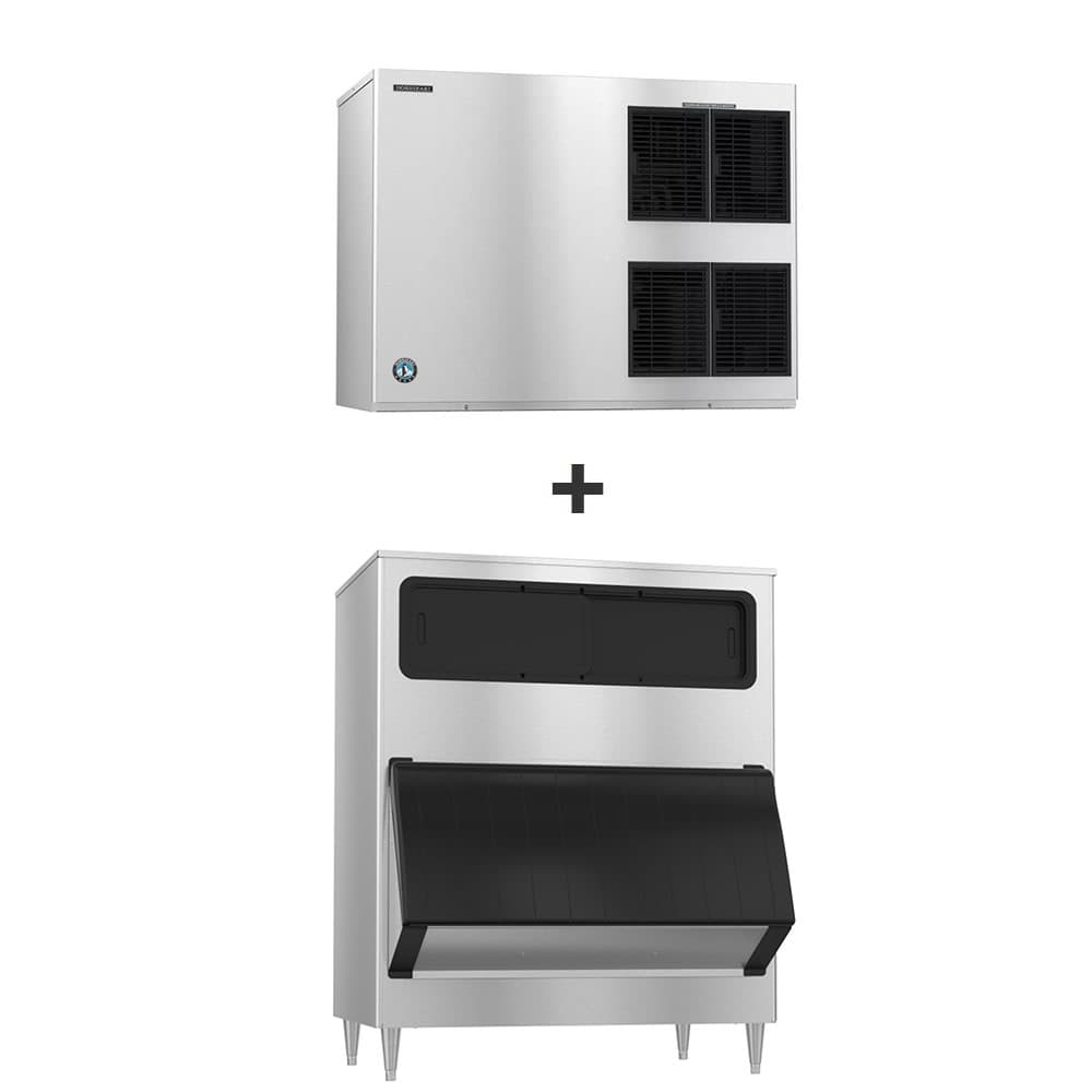 Hoshizaki KM-1900SAJ/B-1150SS 1875 lb KM Series Crescent Cube Ice Machine w/ Bin - 1148 lb Storage, Air Cooled, 208-230v