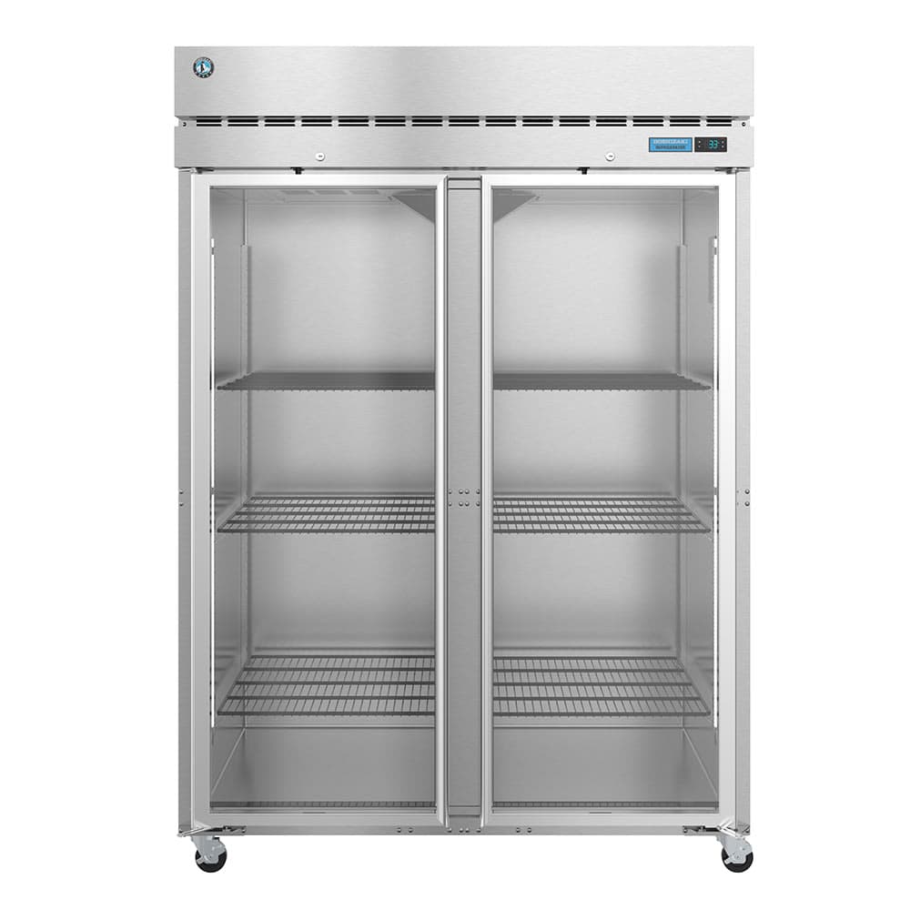 Hoshizaki R2A-FG Steelheart 55" Two Section Reach In Refrigerator, (2) Left/Right Hinge Glass Doors, 115v