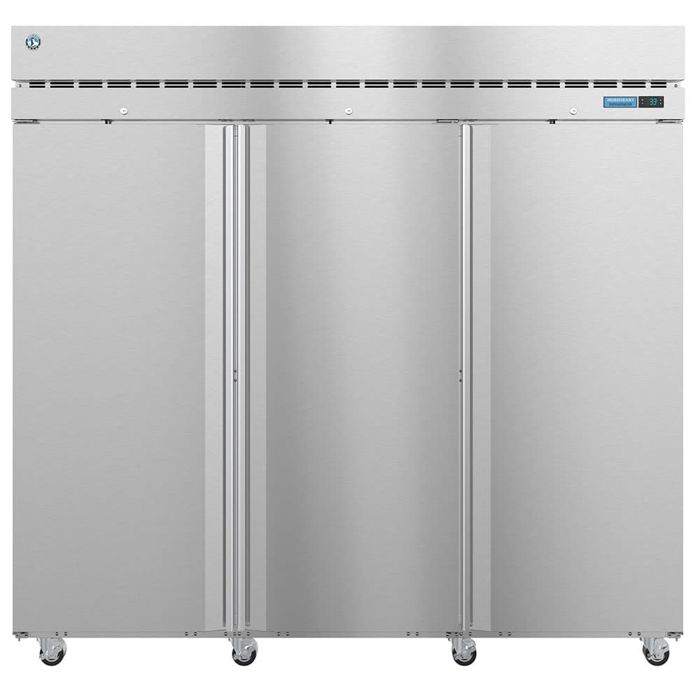 Hoshizaki R3A-FS Steelheart 83" Three Section Reach In Refrigerator, (3) Right Hinge Solid Doors, 115v