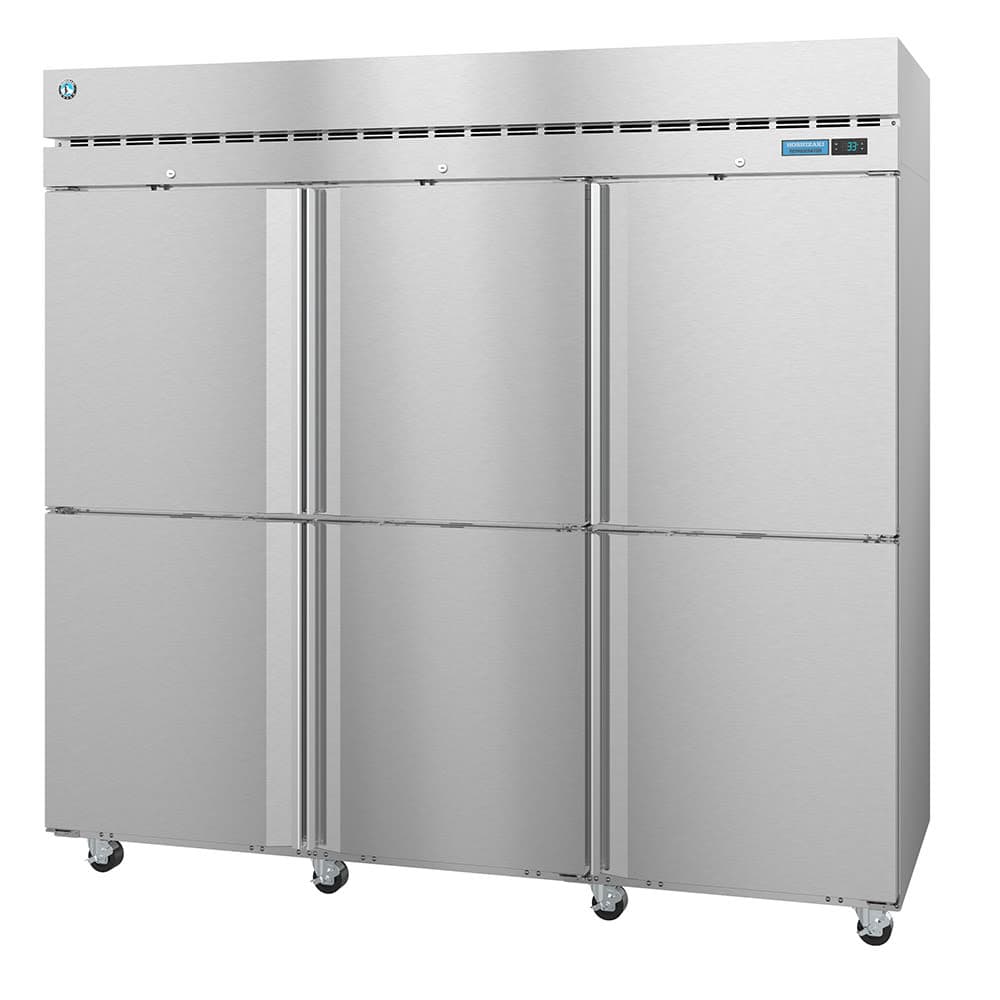 Hoshizaki R3A-HS Steelheart 82 1/2" Three Section Reach In Refrigerator, (6) Left/Right Hinge Solid Doors, 115v