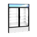 Hoshizaki RM-49-HC-WHT 60" RM Series Two Section Glass Door Merchandiser - (2) Left/Right Hinge Doors, White, 115v thumbnail 3