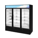 Hoshizaki RM-65-HC-BLK 78" RM Series Three Section Glass Door Merchandiser - (3) Left/Right Hinge Doors, Black, 115v thumbnail 2