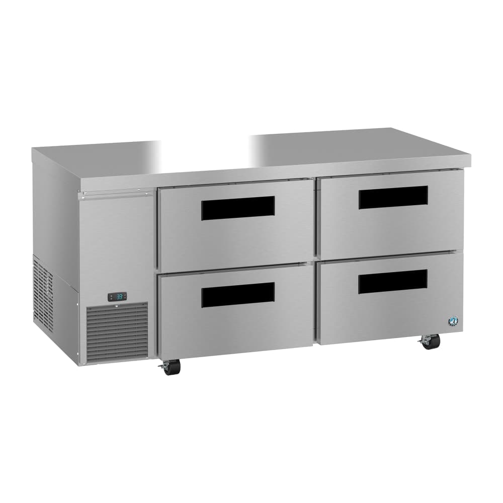 Hoshizaki ULR67B-D4 67" Steelheart Undercounter Refrigerator w/ (2) Sections & (4) Drawers, 115v