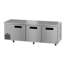 Hoshizaki ULR93B 93" Steelheart Undercounter Refrigerator w/ (3) Sections & (3) Doors, 115v thumbnail 3