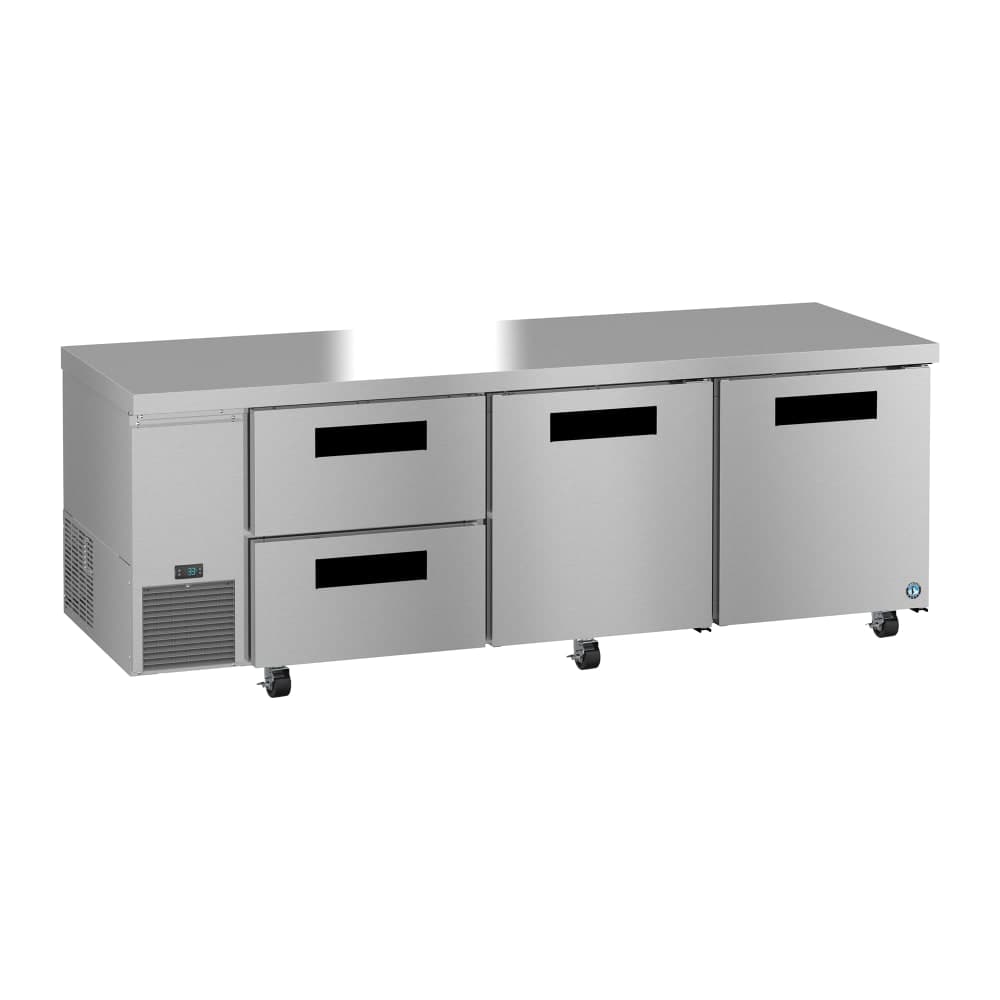 Hoshizaki ULR93B-D2 93" Steelheart Undercounter Refrigerator w/ (3) Sections, (2) Doors & (2) Drawers, 115v