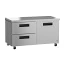 Hoshizaki UR60B-D2 60" W Undercounter Refrigerator w/ (2) Sections, (1) Door & (2) Drawers, 115v thumbnail 3
