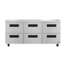 Hoshizaki UR72B-D6 72" W Undercounter Refrigerator w/ (3) Sections & (6) Drawers, 115v thumbnail 2