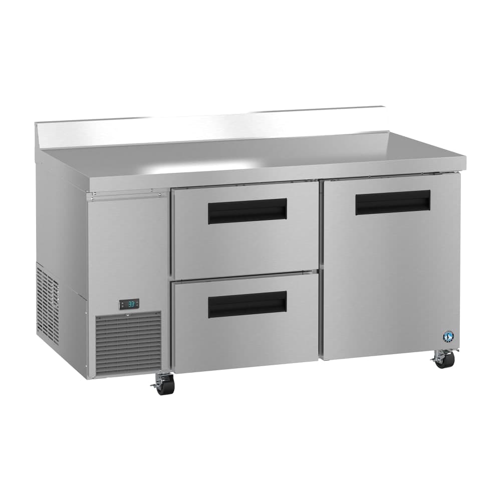 Hoshizaki WLR60B-D2 60" Steelheart Worktop Refrigerator w/ (2) Sections, (1) Door & (2) Drawers, 115v