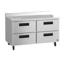 Hoshizaki WR60B-D4 60" W Worktop Refrigerator w/ (2) Sections & (4) Drawers, 115v thumbnail 3