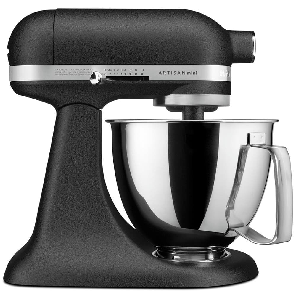 KitchenAid KSM3316XBK Artisan® Mini 3.5 Quart Tilt-Head Stand Mixer, Cast Iron Black