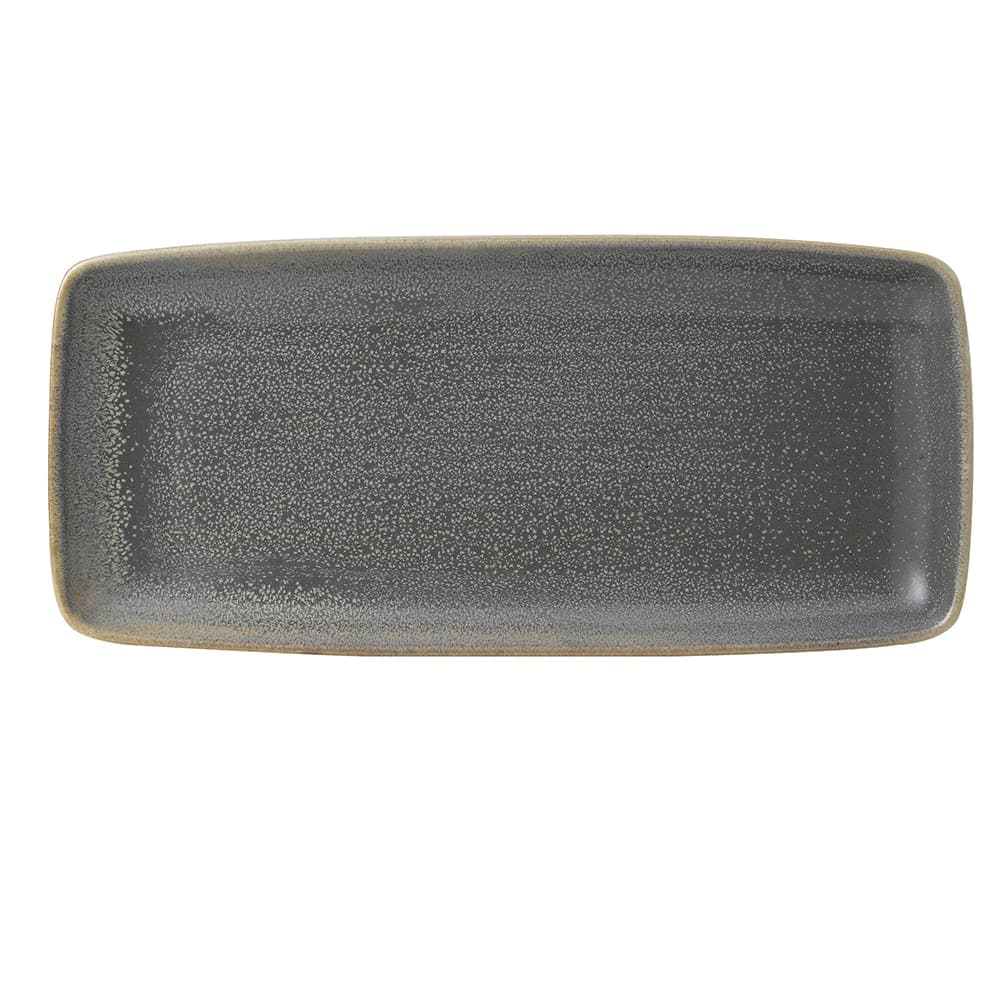 Dudson EG271 10 5/8" x 4 3/4" Rectangular Evo Chef's Tray - Ceramic, Granite