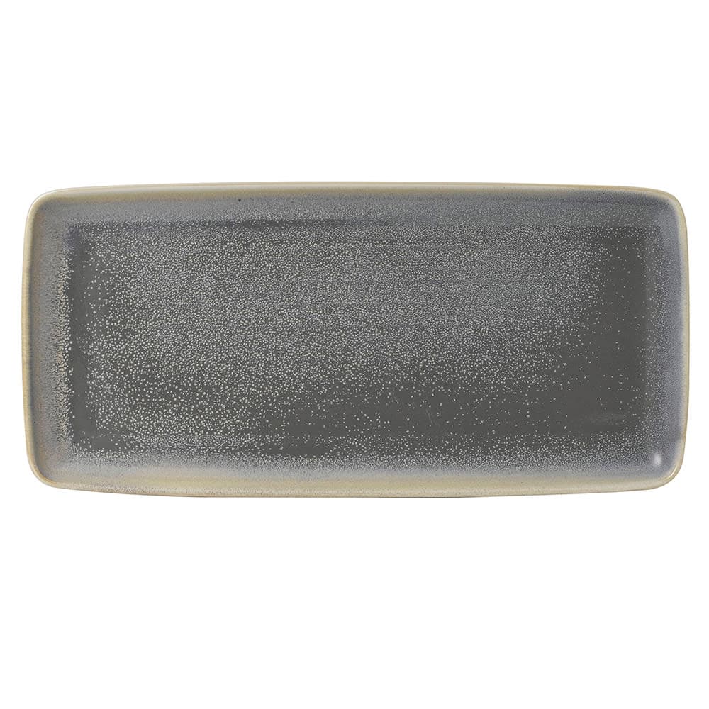 Dudson EG356 14" x 6 1/2" Rectangular Evo Chef's Tray - Ceramic, Granite
