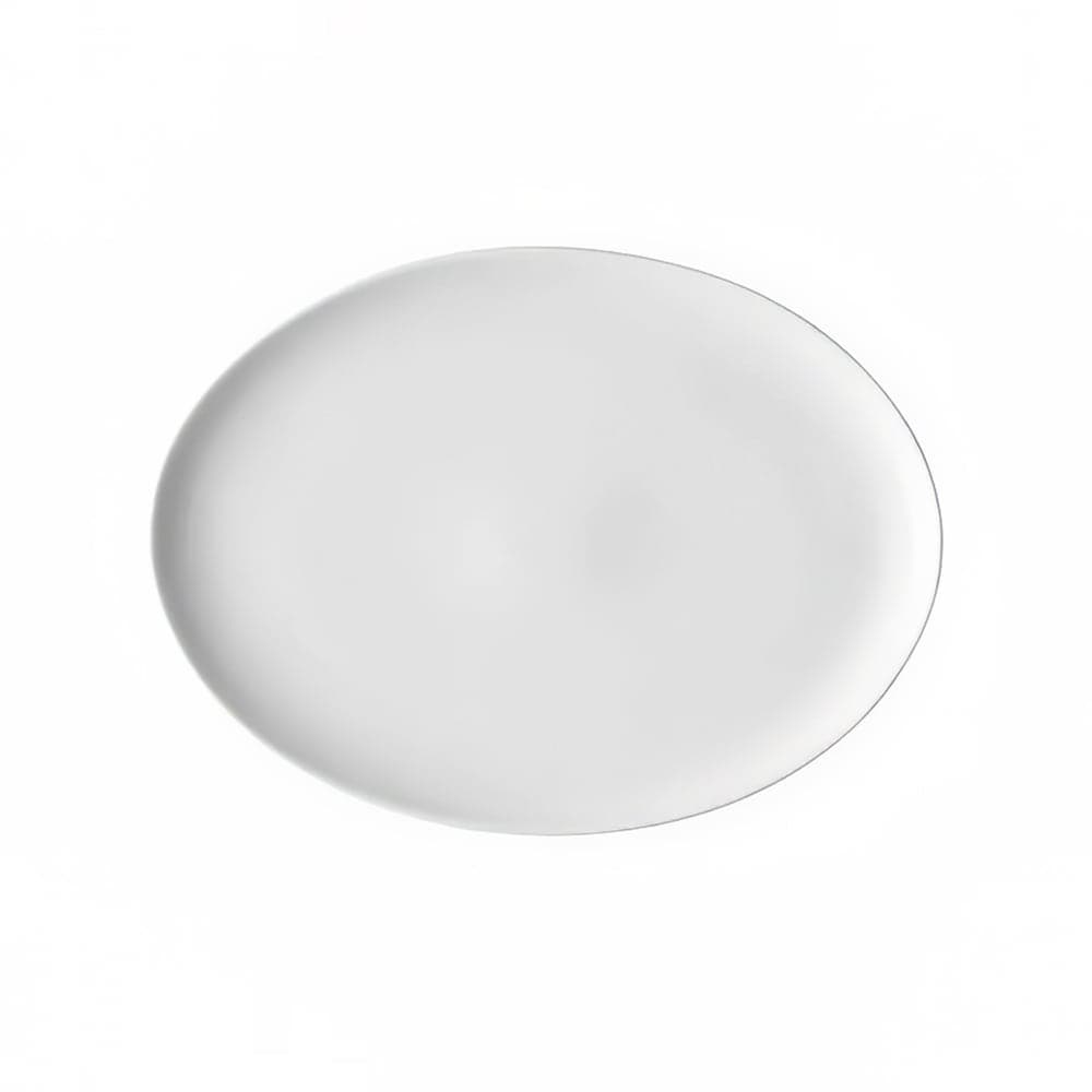 Arcoroc FH611 Oval Candour Platter - 14 1/4" x 10" - Porcelain, White
