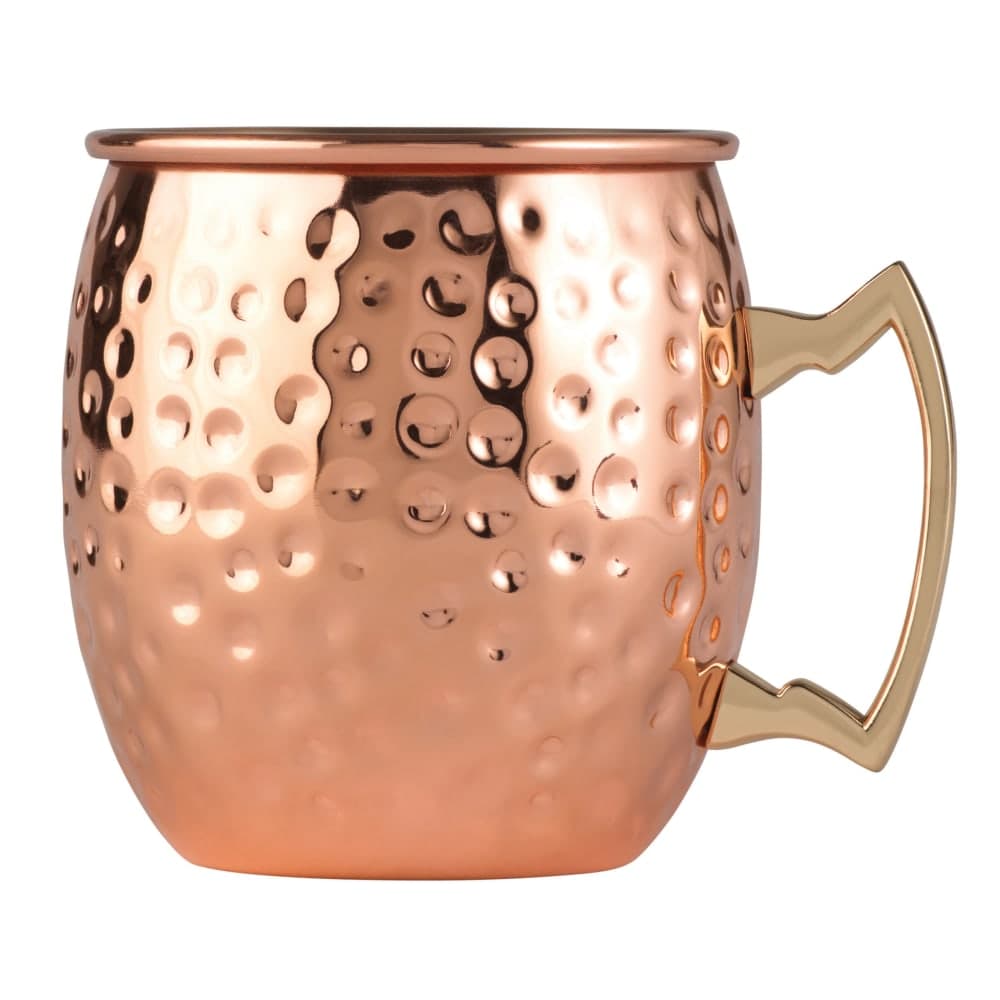 Arcoroc FK368 16 oz Moscow Mule Cup - Stainless Steel/Hammered Copper Finish