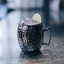 Arcoroc FK492 16 oz Moscow Mule Cup - Stainless Steel/Black Finish thumbnail 2