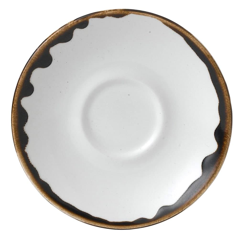 Dudson FM738 4 1/2" Round Harvest Espresso Saucer - Ceramic, Natural
