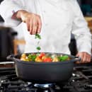 Chasseur 6 1/2 qt Cast Iron Casserole Dish - 14 1/6" x 11", Black (FN427) thumbnail 2