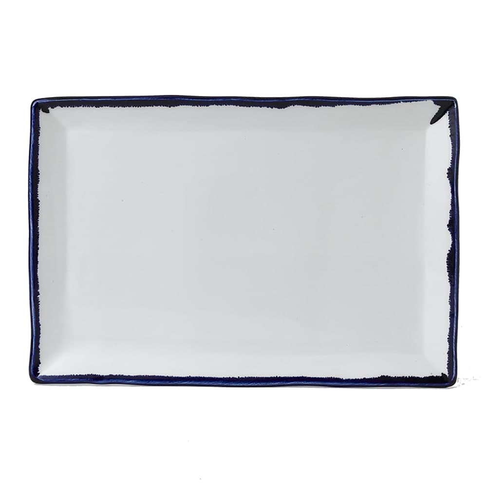 Dudson HIR13 13 1/4" x 9" Rectangular Harvest Tray - Ceramic, Ink