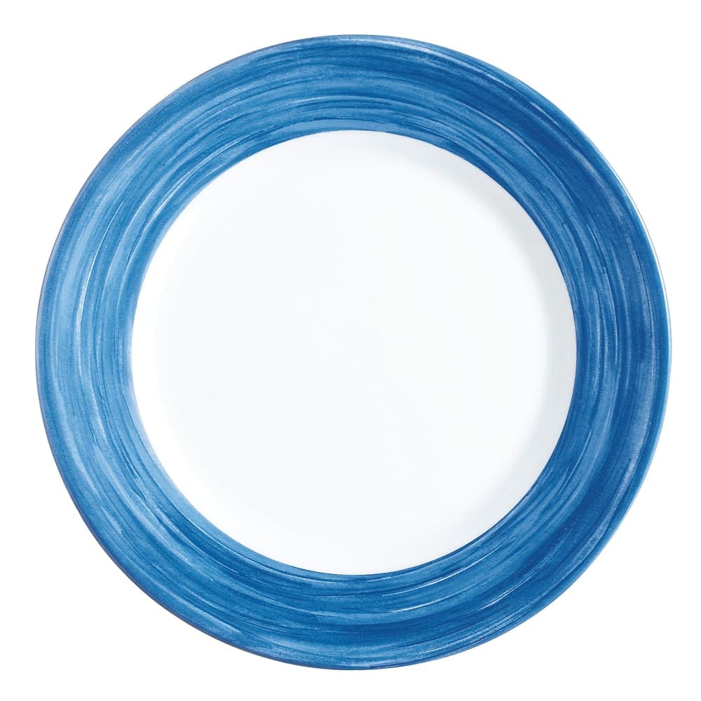 Arcoroc P3946 10" Round Brush Dinner Plate - Opal® Glass, Blue Jean
