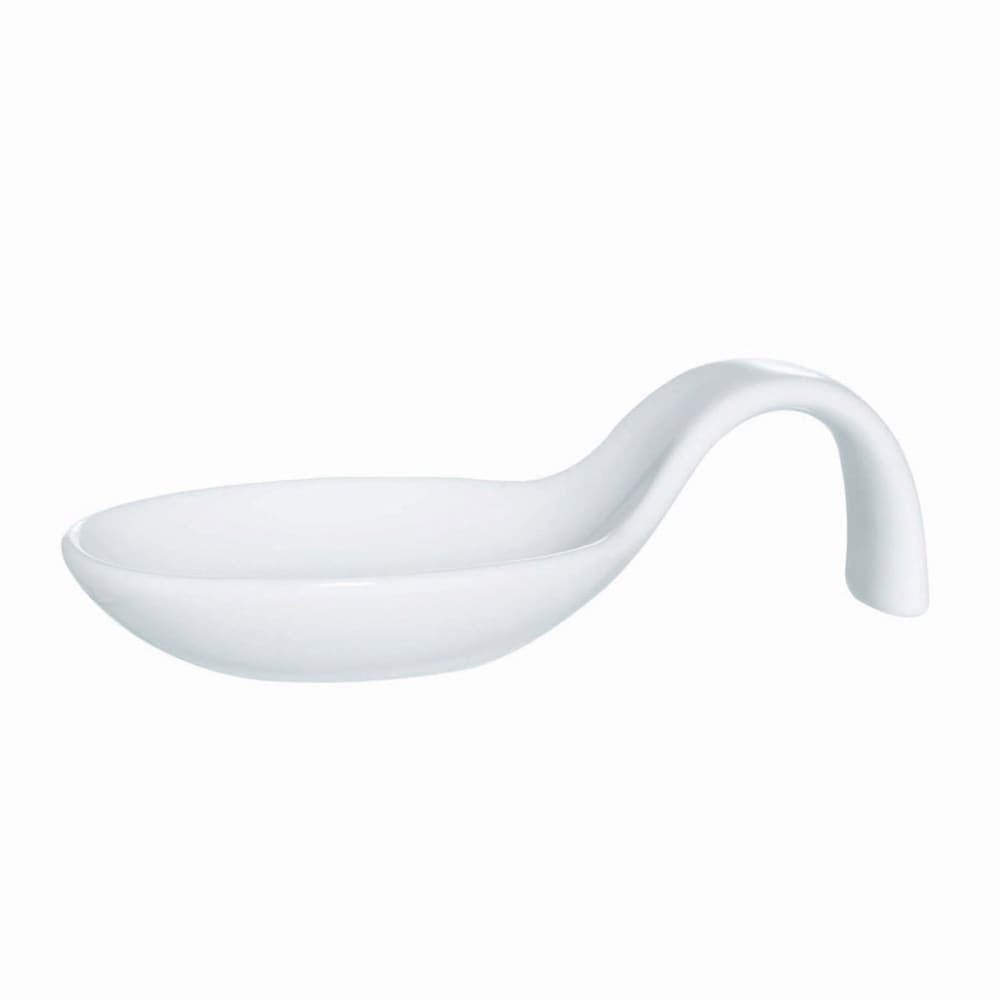 Arcoroc R0738 4 1/8" Appetizer Spoon - Porcelain, White