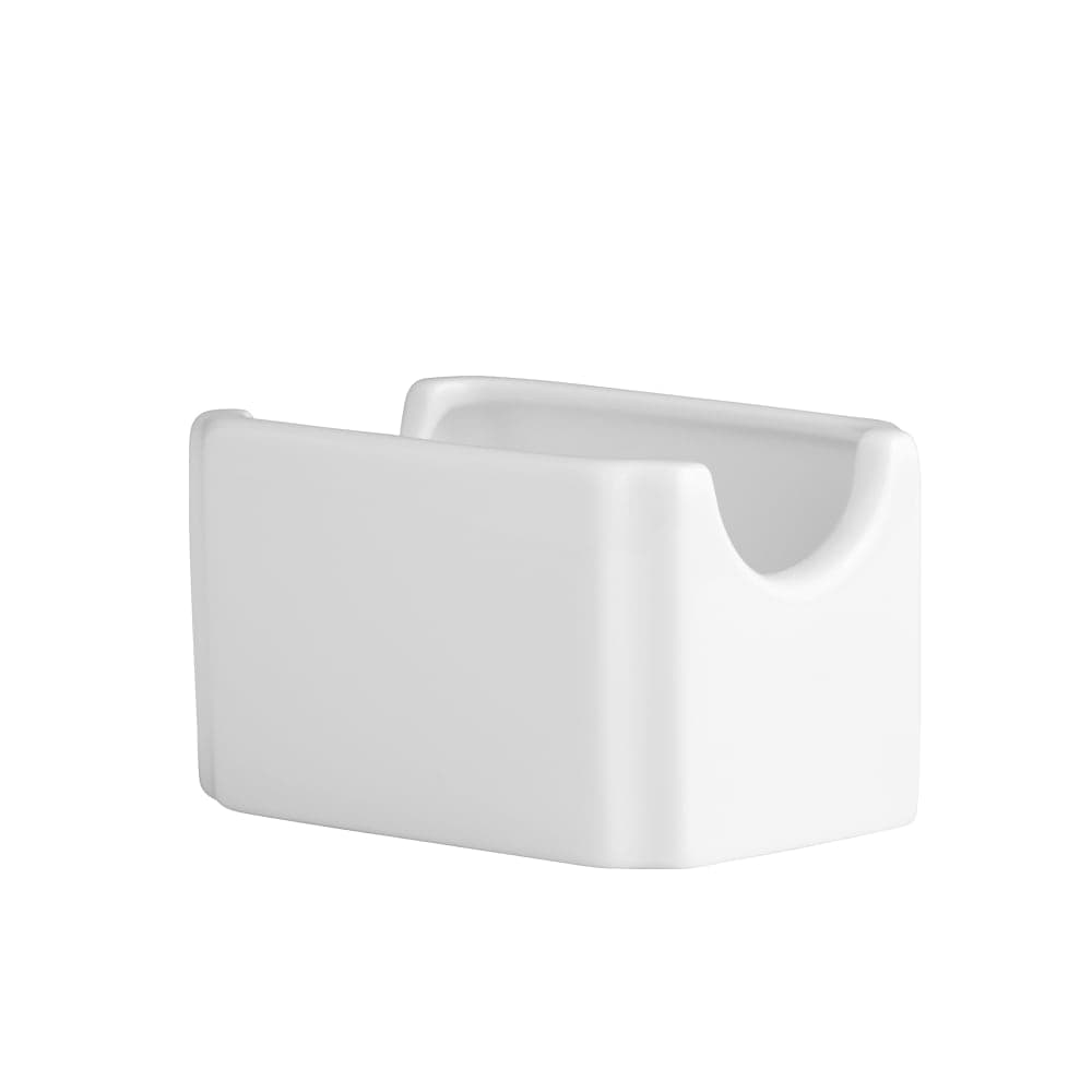 Arcoroc S1916 Rectangular Sugar Caddy - Porcelain, White