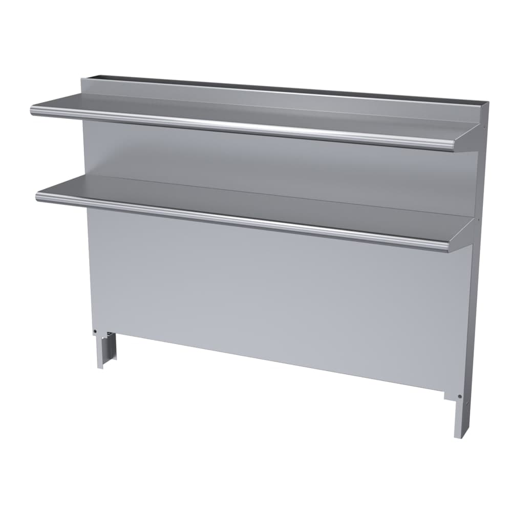 Garland CCDHS-60 Cuisine Backguard/Flue Riser w/ Double High Shelves, 35 x 60"W