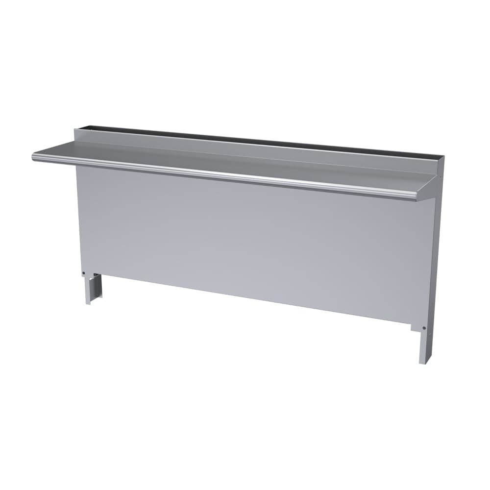 Garland CCHS-60 Cuisine Backguard/Flue Riser w/ Single High Shelves, 35 x 60"W