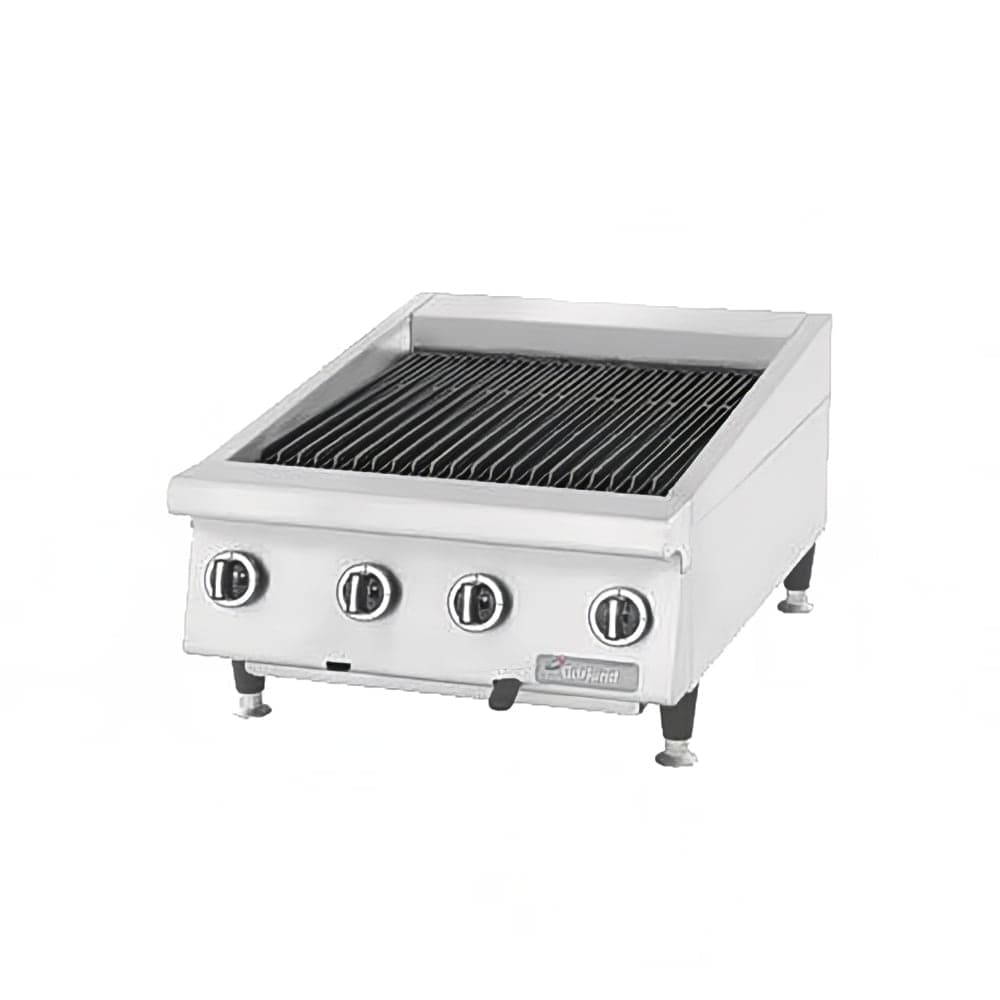Garland GTBG24-AR24 24" Countertop Charbroiler w/ Cast Iron Grates - Manual Controls, Liquid Propane