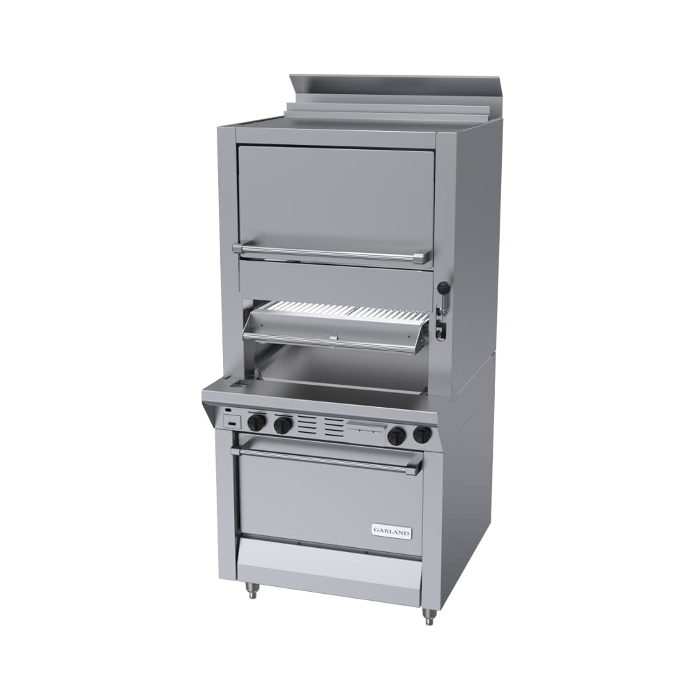 Garland M100XRM Deck Type Broiler w/ Finishing Oven & Standard Oven Base, Liquid Propane