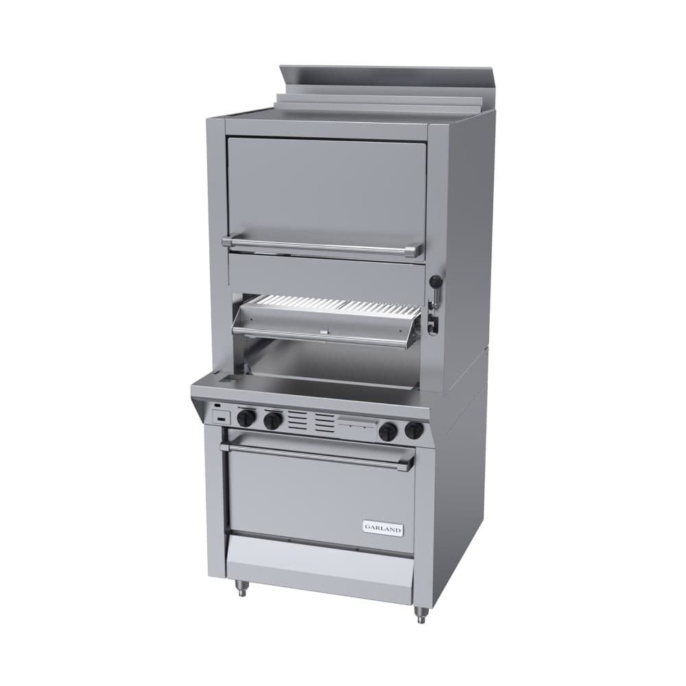 Garland M100XRM Deck Type Broiler w/ Finishing Oven & Standard Oven Base, Natural Gas