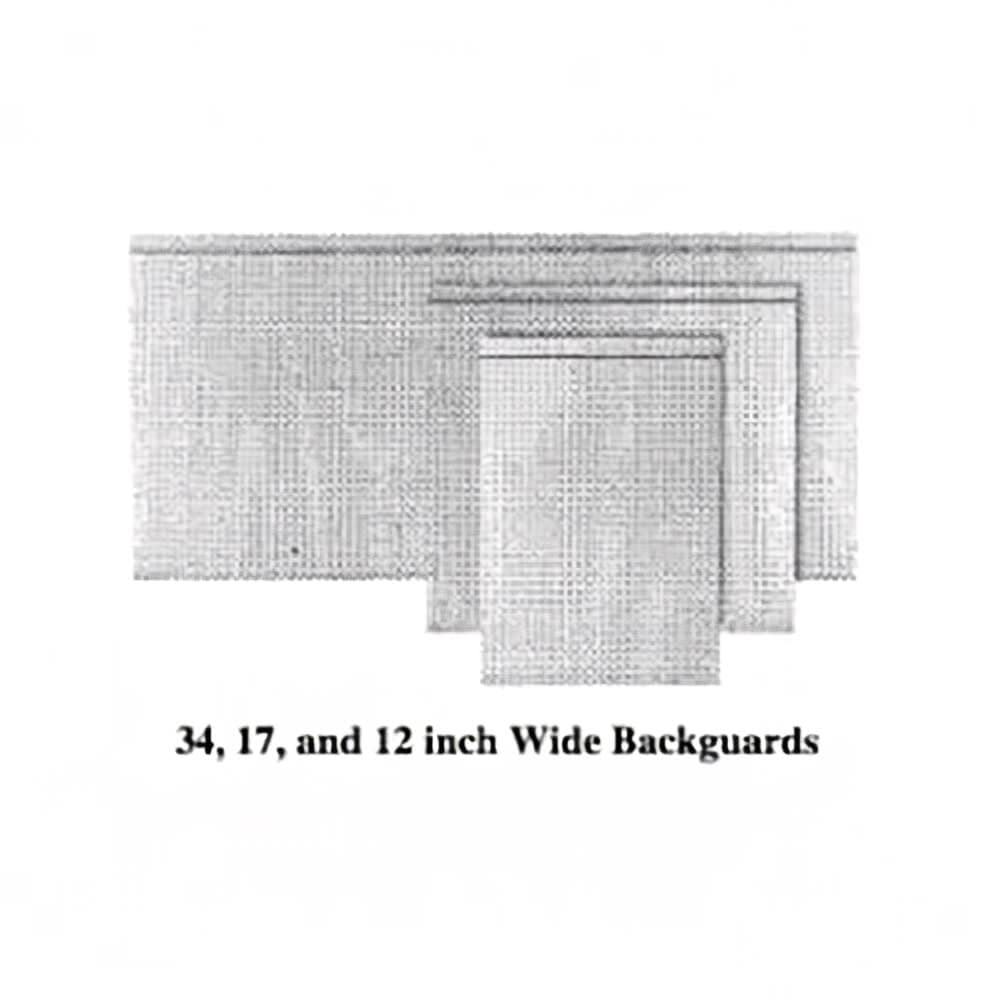 Garland M24DDBG Master Series Backguard/Flue Riser, 34 1/2"H x 24"W, Stainless