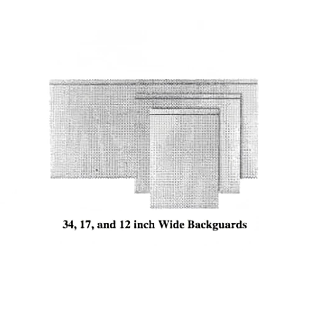Garland M29DDBG Master Series Backguard/Flue Riser, 34 1/2"H x 29"W, Stainless