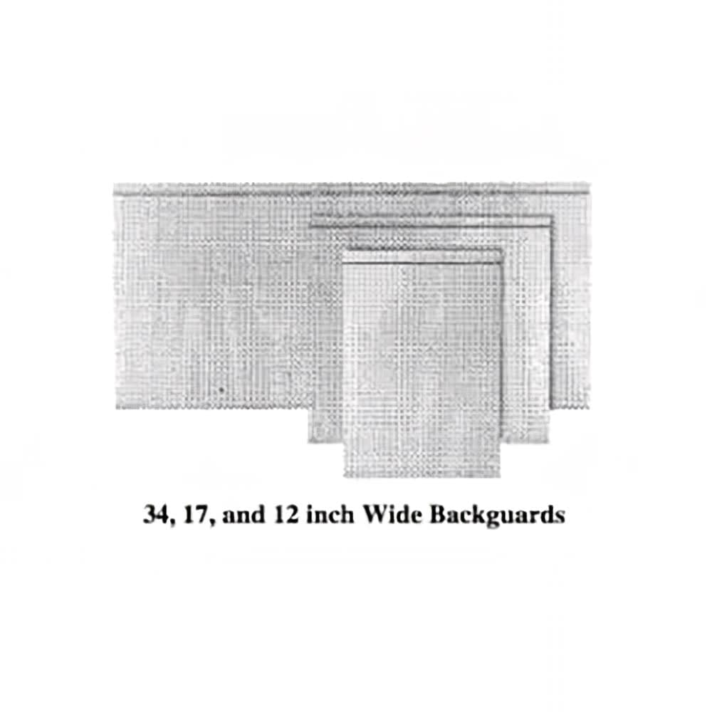 Garland M29LPBG Master Series Low Profile Backguard/Flue Riser, 10"H x 29"W, Stainless