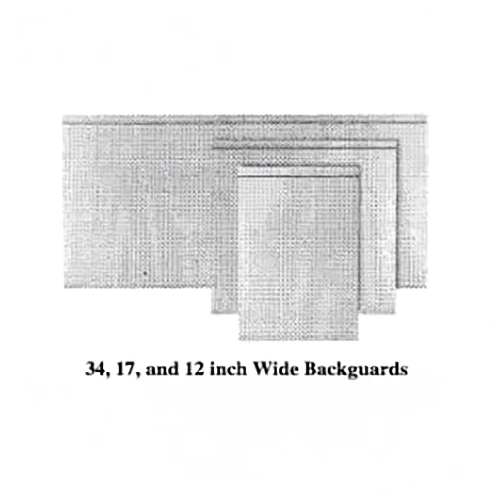 Garland M41BG Master Series Backguard/Flue Riser, 17"H x 41"W, Stainless