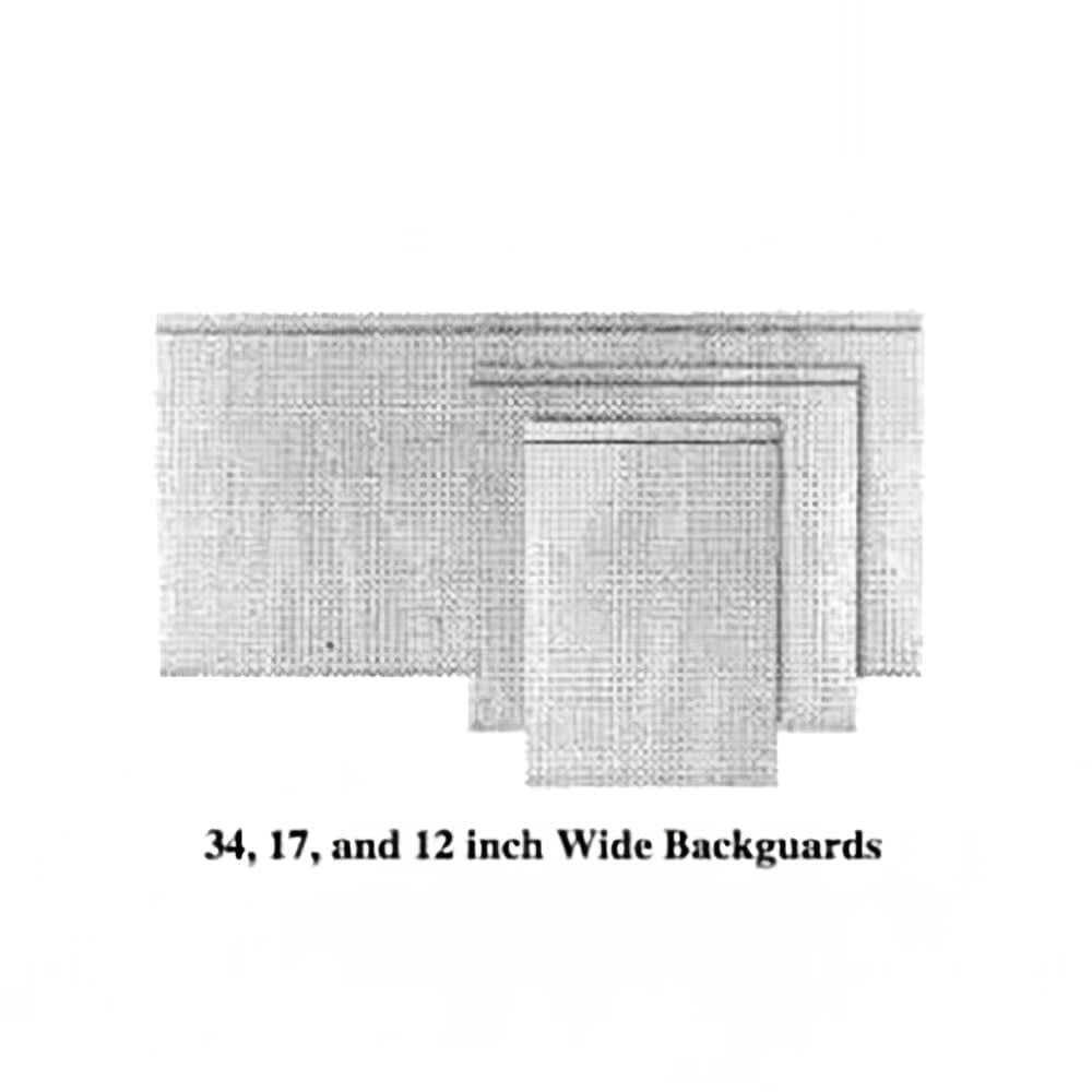 Garland M51LPBG Master Series Low Profile Backguard/ Flue Riser, 10" X 51"W, Stainless