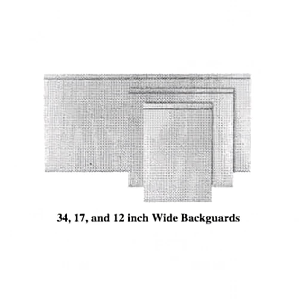 Garland M58BG Master Series Backguard/ Flue Riser, 17" X 58"W, Stainless