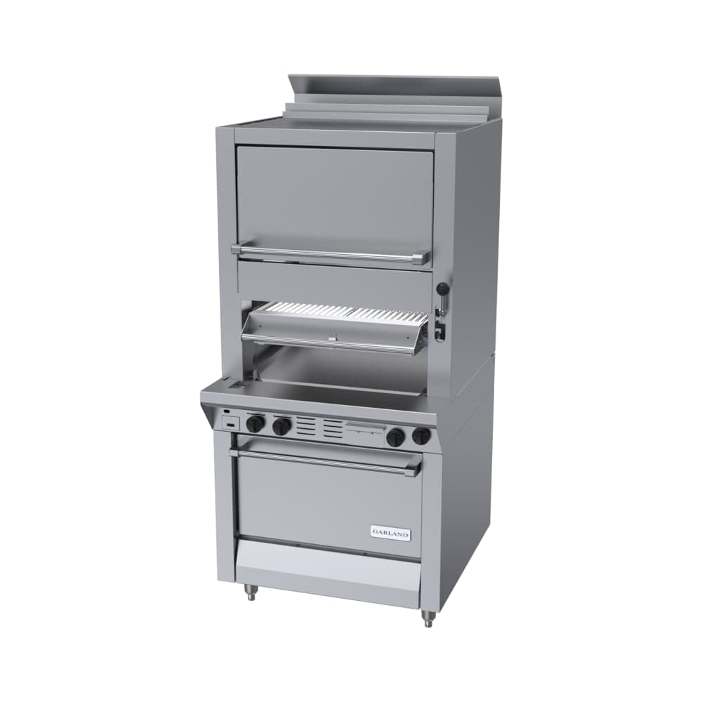 Garland M60XR Deck Type Broiler w/ Upper Finishing Oven, Standard Oven, Liquid Propane