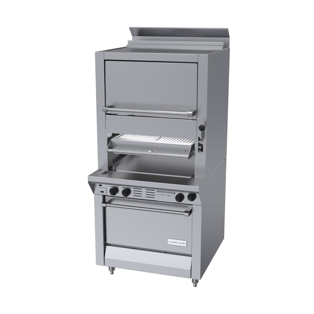 Garland M60XR Deck Type Broiler w/ Upper Finishing Oven, Standard Oven, Natural Gas